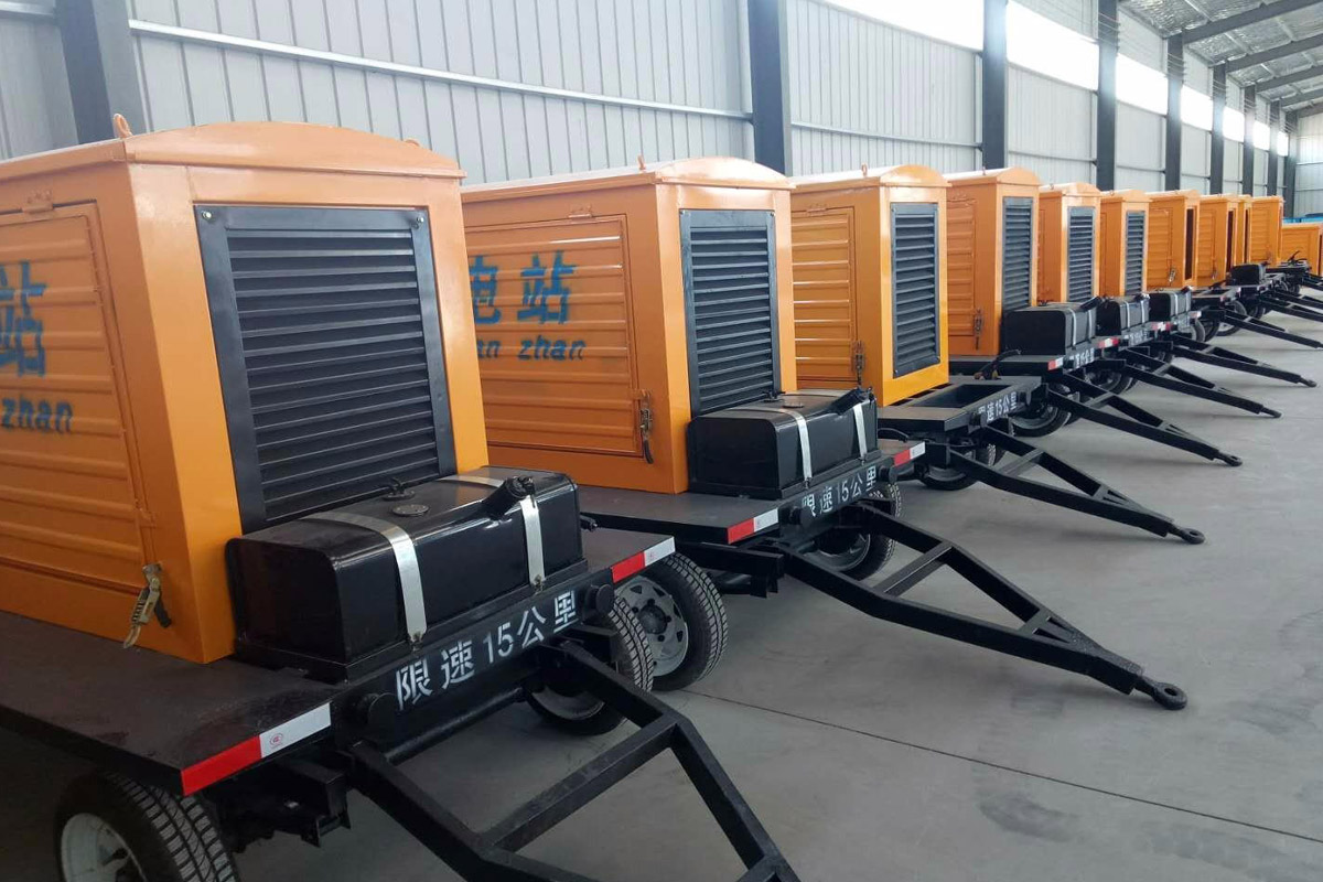 新邵发电机租赁施工现场